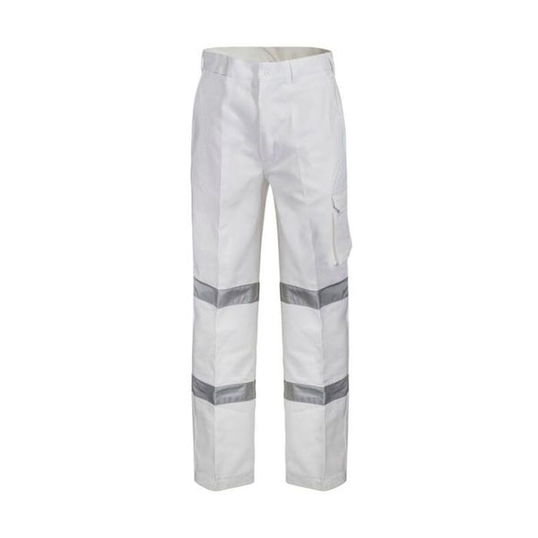 WorkCraft Cotton Drill Cargo Pant with R/Tape