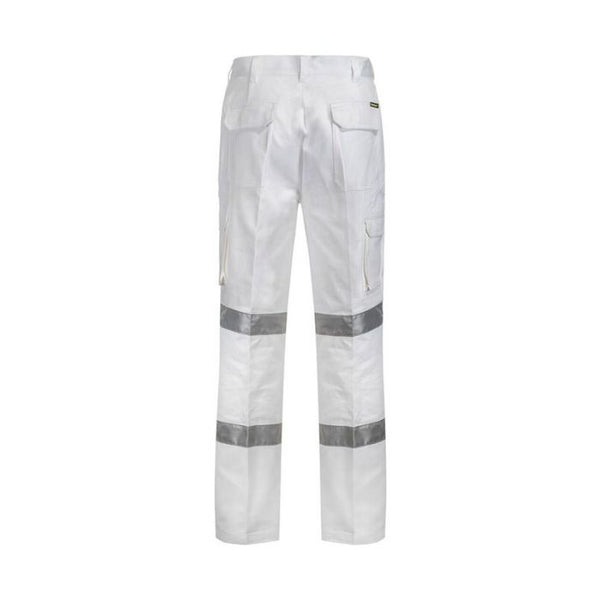 WorkCraft Cotton Drill Cargo Pant with R/Tape