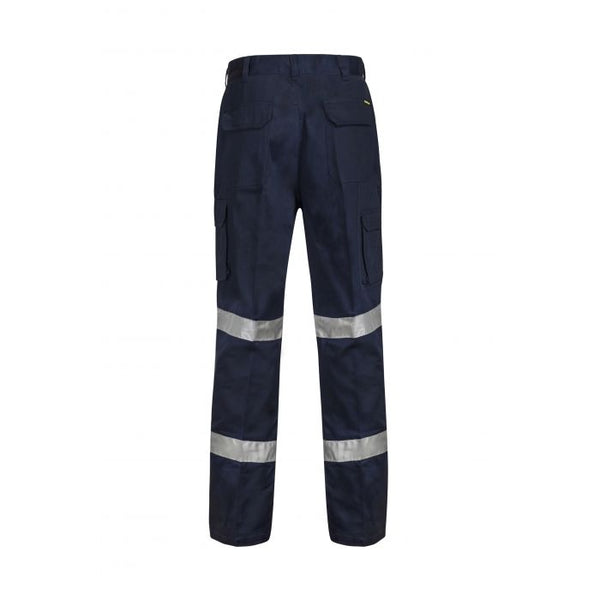 WorkCraft Mid-Weight Cotton Drill Cargo Pant with R/Tape