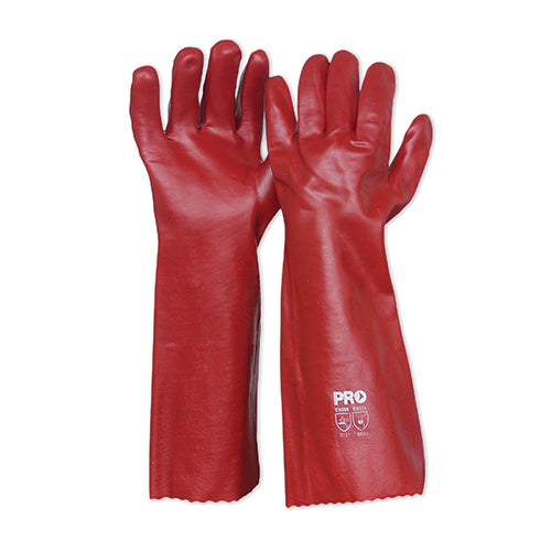 45cm Red PVC Gloves