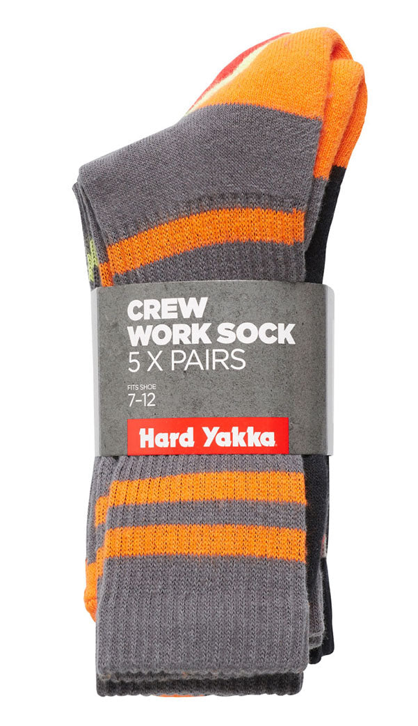 Crew Socks - Multi Colour 5 pack